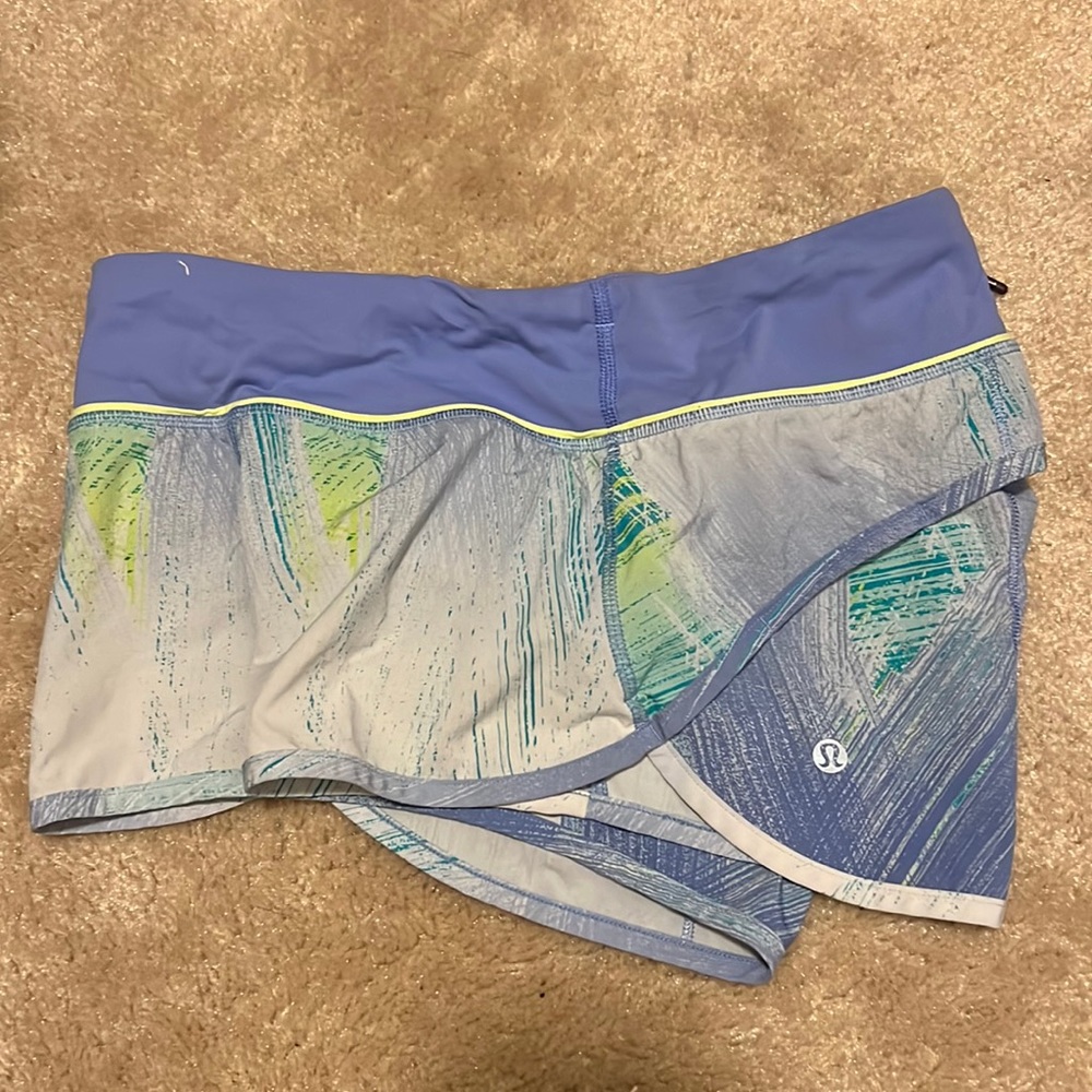 Lululemon speed shorts, size 4, purple design